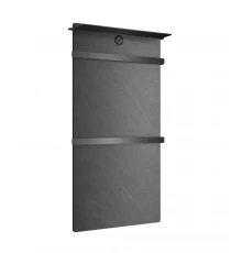 Полотенцесушитель электрический с каменной плитой Серый мрамор WONZON & WOGHAND STUTTGART, Темный графит (WW-A504G-GM)