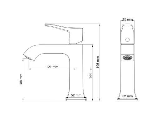 Смеситель для раковины WONZON & WOGHAND FLEX, Брашированный никель (WW-88018072-BN)