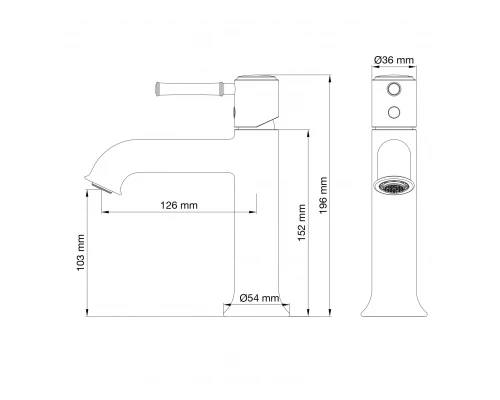 Смеситель для раковины WONZON & WOGHAND TOR, Розовое золото (WW-88018073-RG)