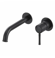 Смеситель для раковины встраиваемый WONZON & WOGHAND TOR, Черный матовый (WW-88869073-MB)