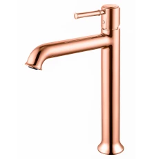 Смеситель для раковины высокий WONZON & WOGHAND TOR, Розовое золото (WW-88019073-RG)