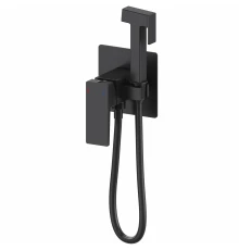 Смеситель с гигиеническим душем встраиваемый WONZON & WOGHAND CUBE 2.0, Черный матовый (WW-88829068-MB)