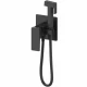 Смеситель с гигиеническим душем встраиваемый WONZON & WOGHAND CUBE 2.0, Черный матовый (WW-88829068-MB)