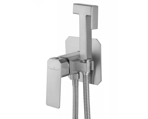 Смеситель с гигиеническим душем встраиваемый WONZON & WOGHAND DIAMOND, Брашированный никель (WW-88829011-BN)