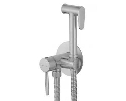 Смеситель с гигиеническим душем встраиваемый WONZON & WOGHAND STICK, Брашированный никель (WW-88829902-BN)