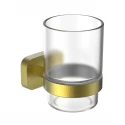 Стакан для зубных щеток с держателем WONZON & WOGHAND GRAFFITY, Брашированное золото (WW-9321-BG) Стакан для зубных щеток с держателем WONZON & WOGHAND GRAFFITY, Брашированное золото (WW-9321-BG)