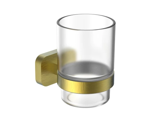 Стакан для зубных щеток с держателем WONZON & WOGHAND GRAFFITY, Брашированное золото (WW-9321-BG)