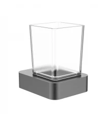 Стакан для зубных щеток с держателем WONZON & WOGHAND LOTTE, Темный графит (WW-8321-BGM)