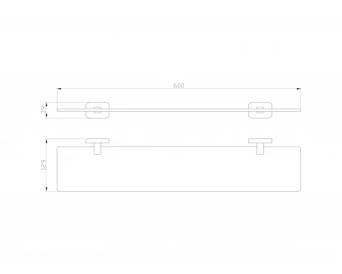 Стеклянная полка для ванной WONZON & WOGHAND GRAFFITY, Брашированное золото (WW-9327-BG)
