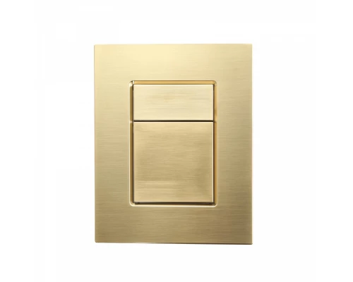 Кнопка смыва для инсталляции пневматическая WONZON & WOGHAND, Брашированное золото (WW-IB256-BG)