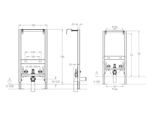 Система инсталляции для биде WONZON & WOGHAND (WW-TI823A)