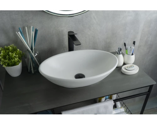 Раковина Gid Wm9021 51193 накладная белый матовый 52x32x14