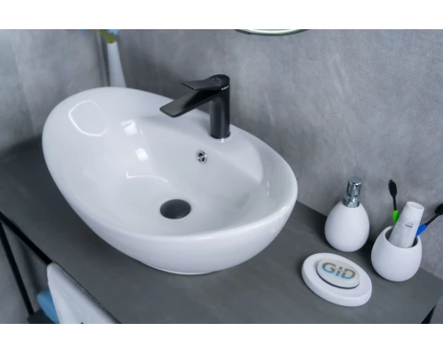 Раковина Gid N9018 51107 накладная белая 59x39x21