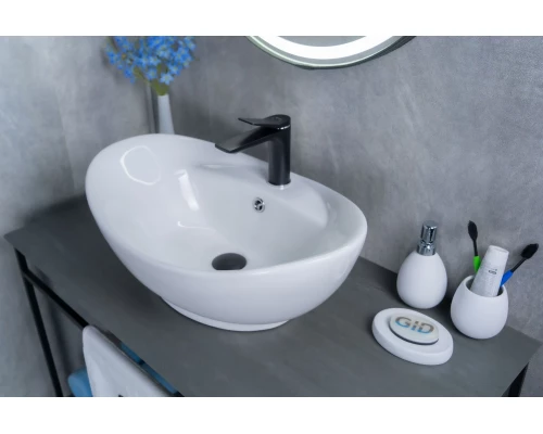 Раковина Gid N9018 51107 накладная белая 59x39x21