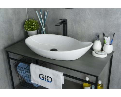 Раковина Gid N9052 51116 накладная белая 65x38x14