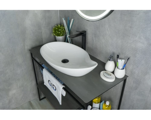 Раковина Gid N9052 51116 накладная белая 65x38x14