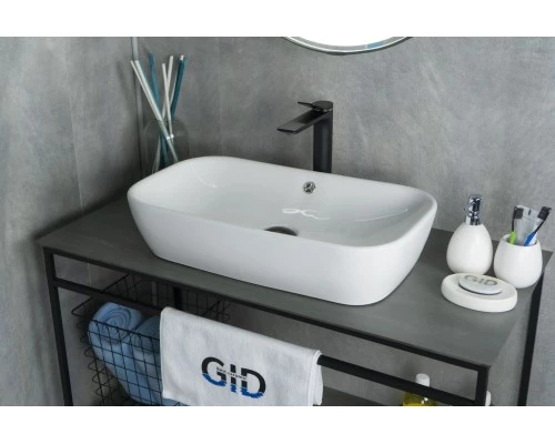 Раковина Gid N9217 51132 накладная белая 61x34x13.5
