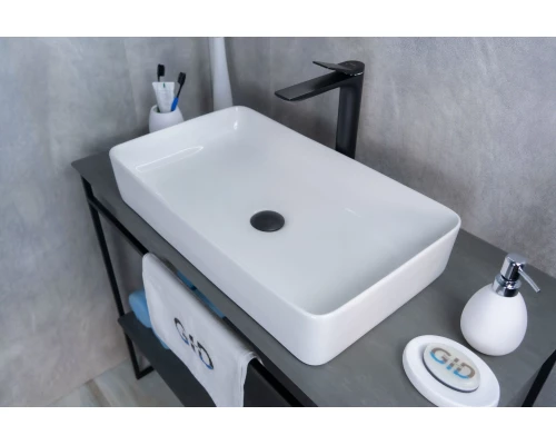 Раковина Gid N9396 51140 накладная белая 60x34x11