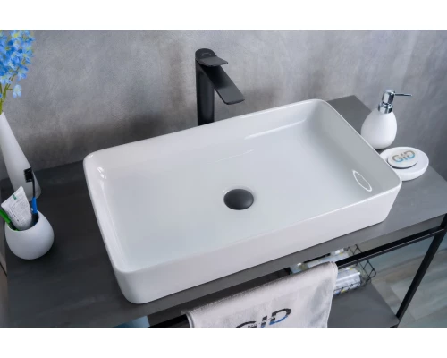 Раковина Gid N9396 51140 накладная белая 60x34x11