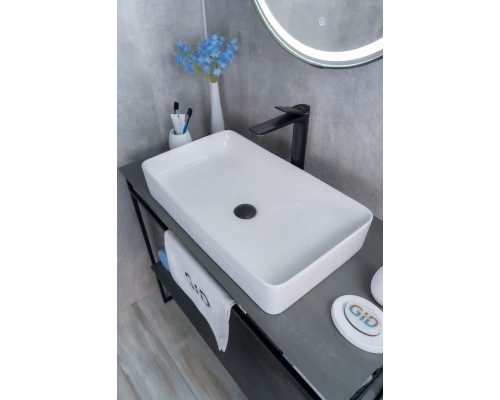 Раковина Gid N9396 51140 накладная белая 60x34x11