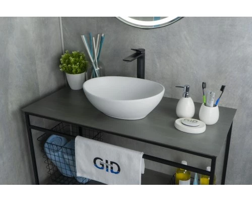 Раковина Gid N900 51164 накладная белый матовый 41x34x15
