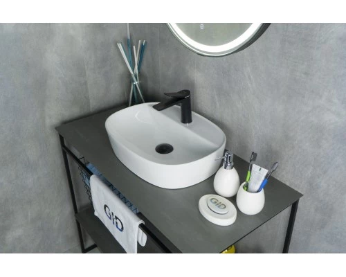 Раковина Gid N9045 51166 накладная белая 50x38x12