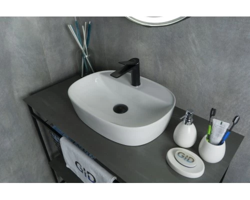 Раковина Gid N9045 51166 накладная белая 50x38x12