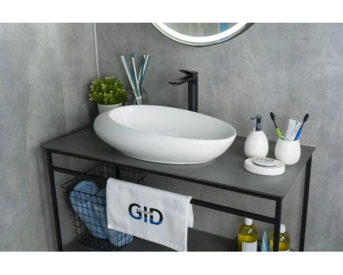 Раковина Gid N9050 51167 накладная белая 59x37x14