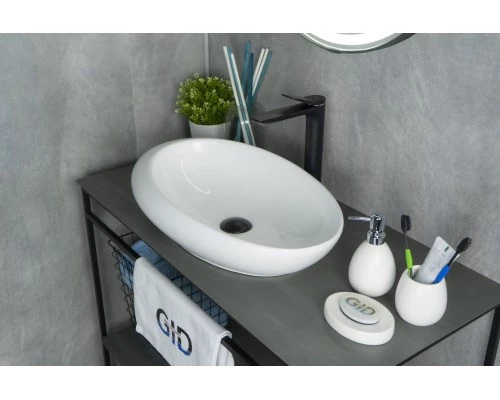 Раковина Gid N9050 51167 накладная белая 59x37x14