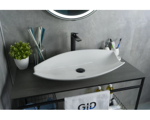 Раковина Gid N9178 51171 накладная белая 74x38x13