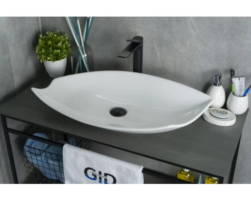 Раковина Gid N9178 51171 накладная белая 74x38x13