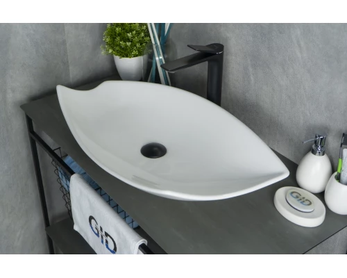 Раковина Gid N9178 51171 накладная белая 74x38x13