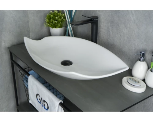 Раковина Gid N9178 51171 накладная белая 74x38x13