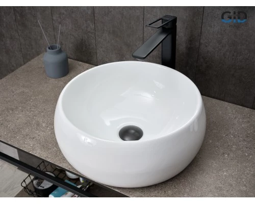 Раковина Gid N9140 51213 накладная белая 40x40x15.5