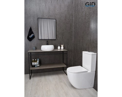 Раковина Gid N9140 51213 накладная белая 40x40x15.5