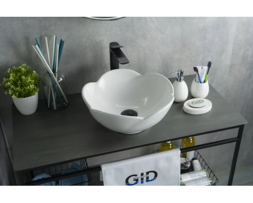 Раковина Gid N9078 51162 накладная белая 38.5x38.5x17