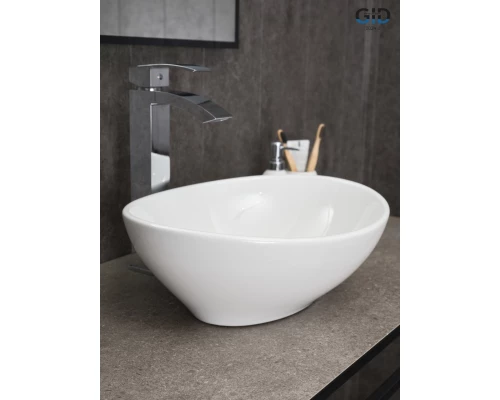 Раковина Gid N9138 51178 накладная белая 41x34x15