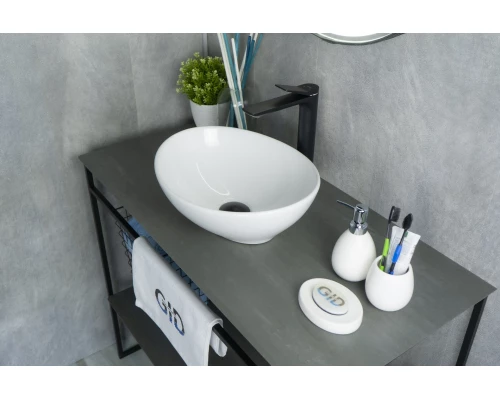 Раковина Gid N9138 51178 накладная белая 41x34x15