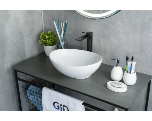 Раковина Gid N9138 51178 накладная белая 41x34x15