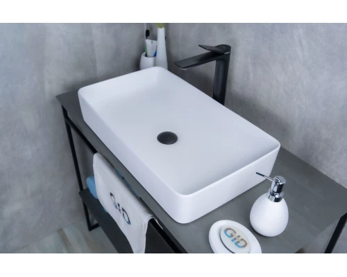 Раковина Gid Wm9396 51189 накладная белый матовый 60x34x11
