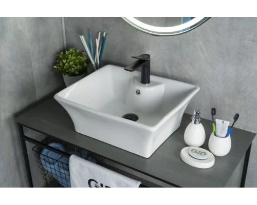 Раковина Gid N9108 51121 накладная белая 49x41x19