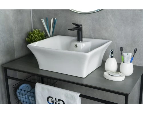 Раковина Gid N9108 51121 накладная белая 49x41x19