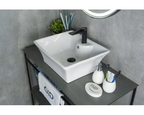 Раковина Gid N9108 51121 накладная белая 49x41x19