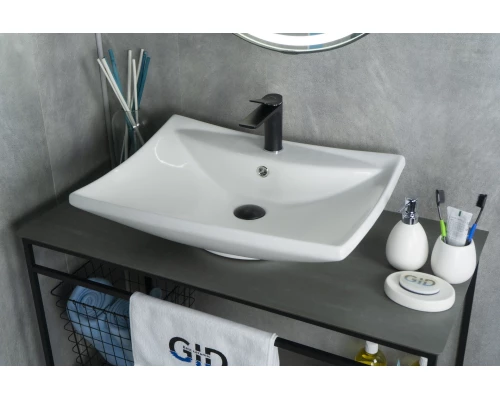 Раковина Gid N9111 51122 накладная белая 60x46x17