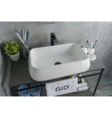 Раковина Gid N9239 51134 накладная белая 60x40x15
