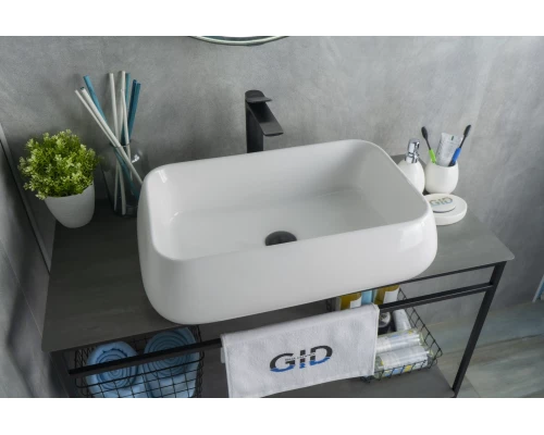 Раковина Gid N9239 51134 накладная белая 60x40x15
