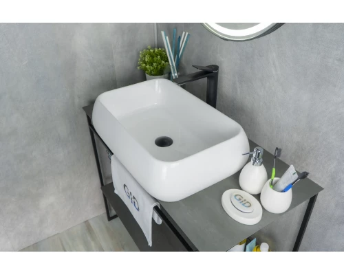 Раковина Gid N9239 51134 накладная белая 60x40x15
