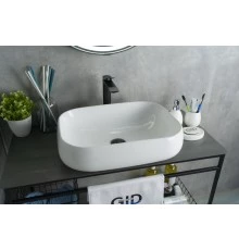 Раковина Gid N9243 51135 накладная белая 56x42x14