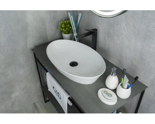 Раковина Gid N9397 51141 накладная белая 61x37x12