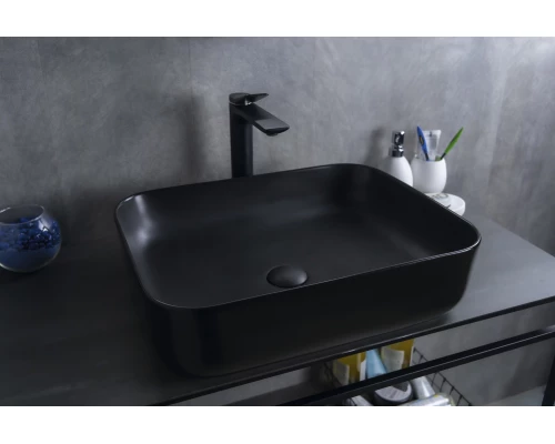 Раковина Gid Bm1304 53350 накладная черная матовая 50x39x13